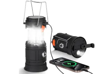 Linterna solar con mango plegable